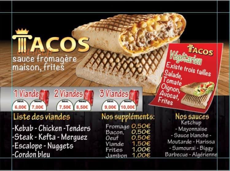 Le roi tacos — carte page 1