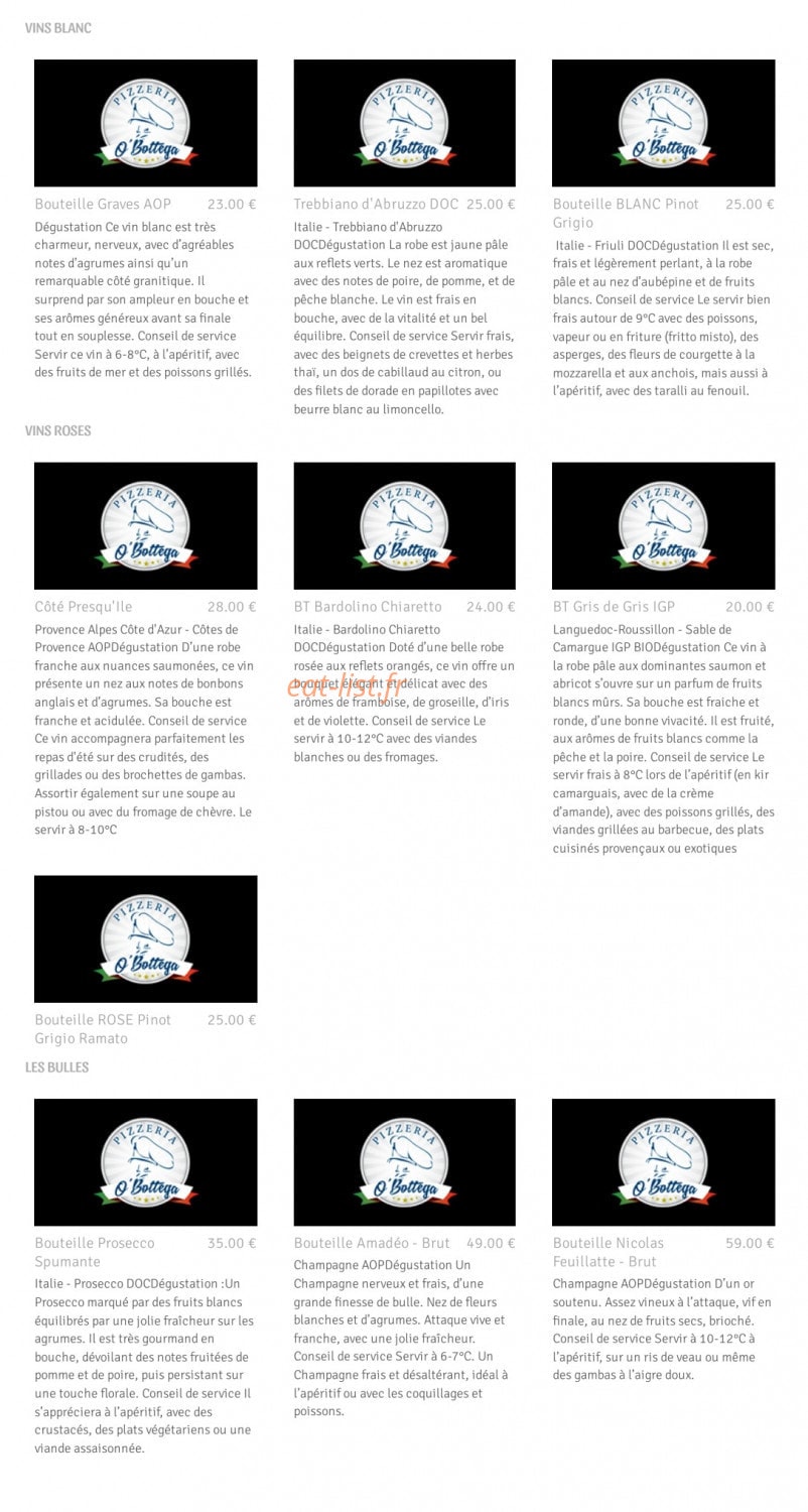 O'Bottega — carte page 8