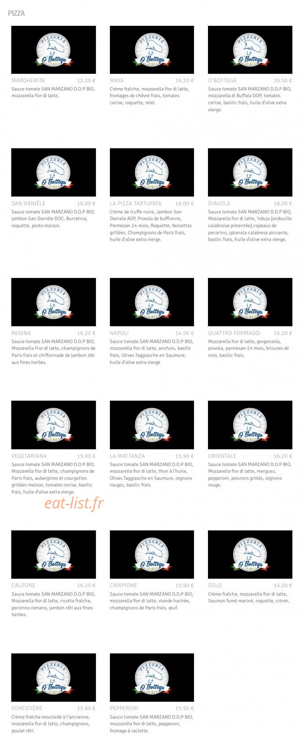 O'Bottega — carte page 1
