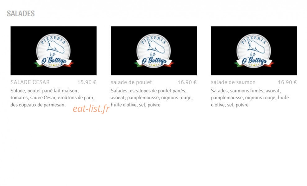 O'Bottega — carte page 3