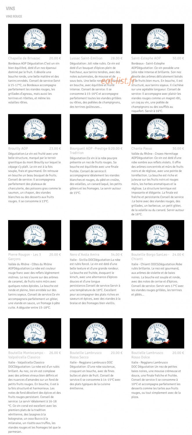 O'Bottega — carte page 7