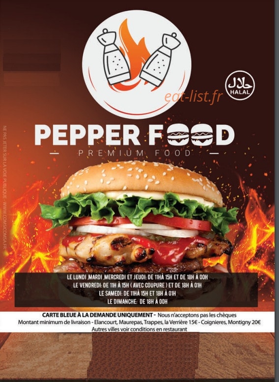 Pepper food — carte page 1
