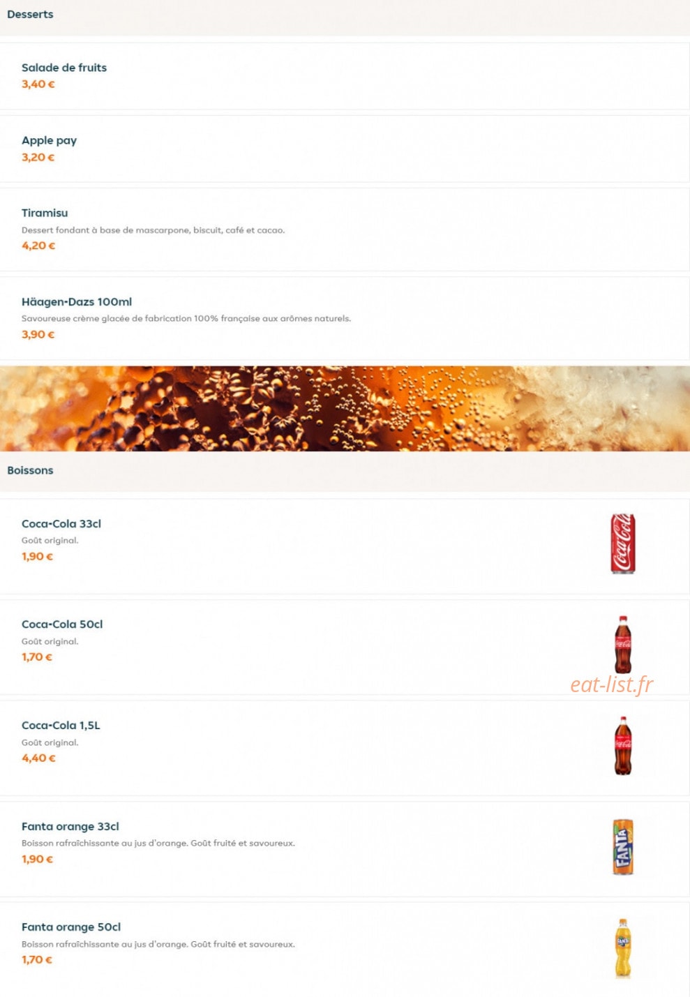 Tasty Chiken — carte page 13