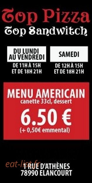 TOP Pizza — carte page 2