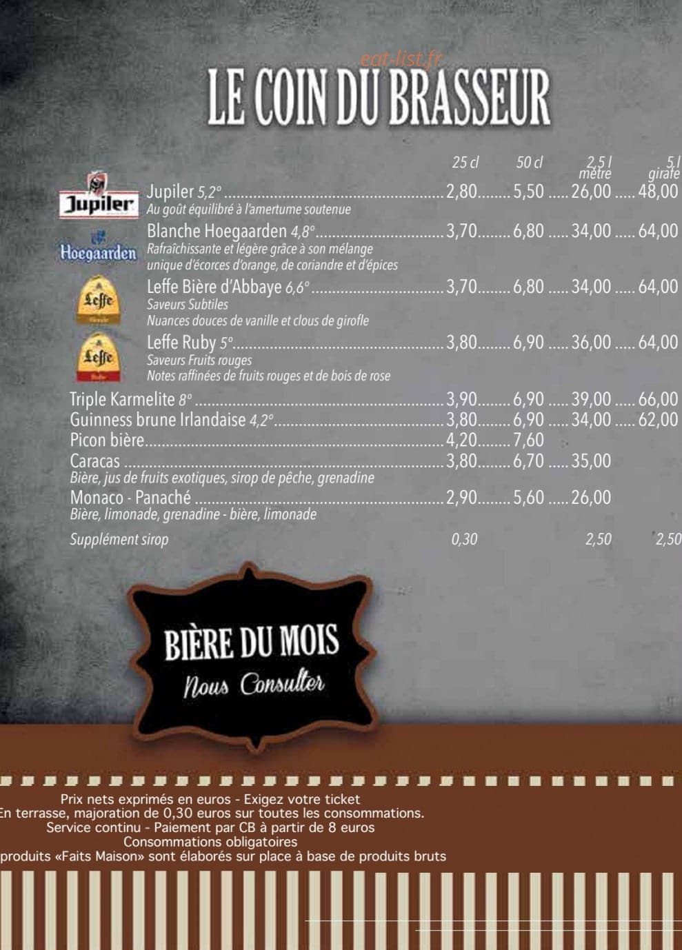 B Pub — carte page 9