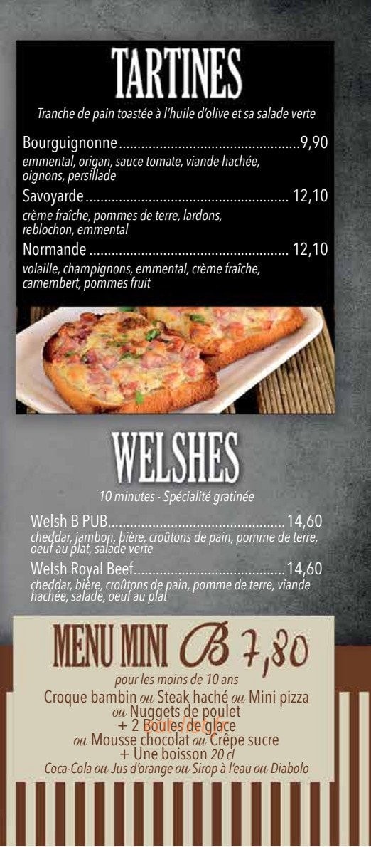 B Pub — carte page 3