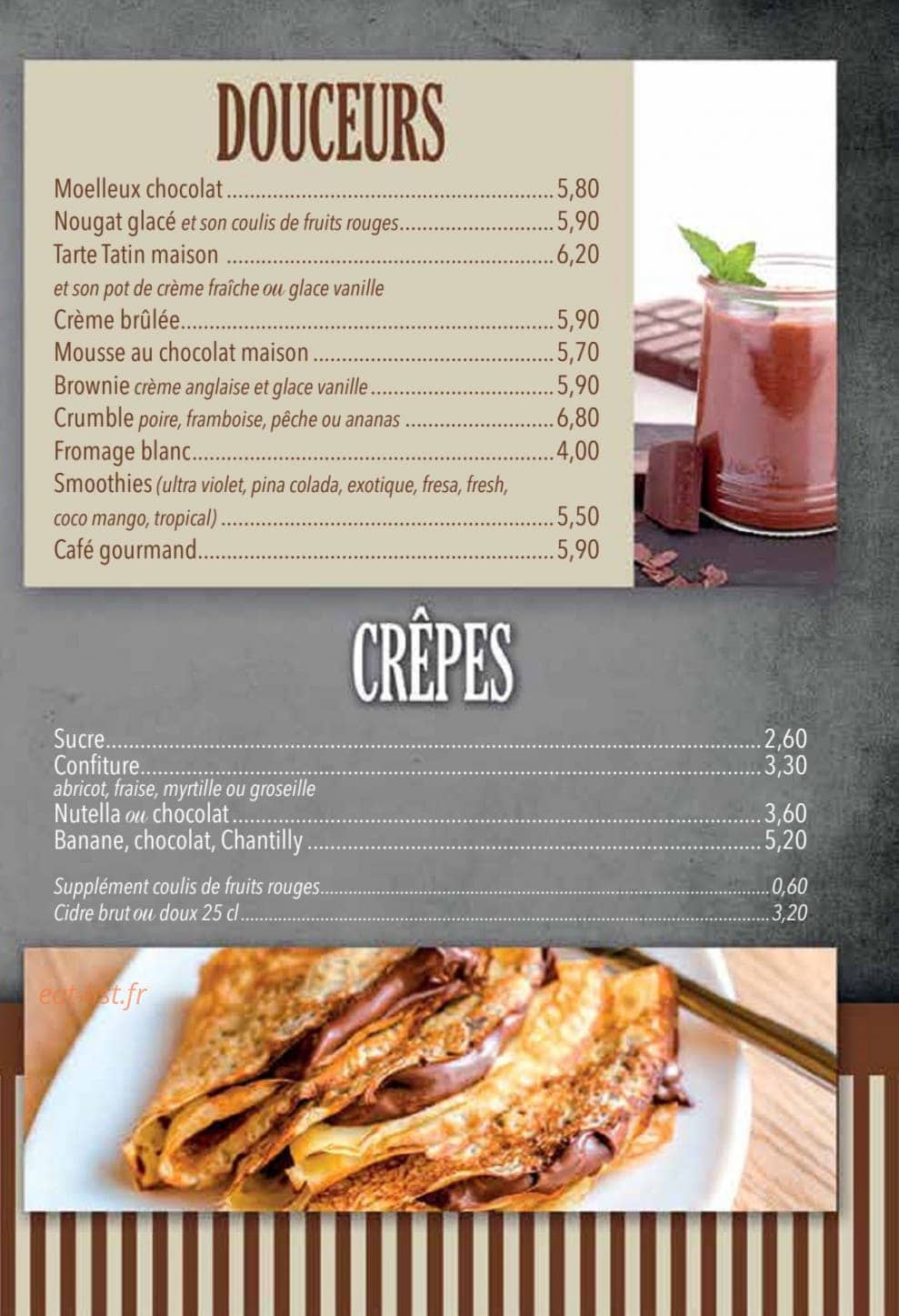 B Pub — carte page 8