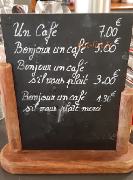 Crêperie Sainte Marthe — carte page 1