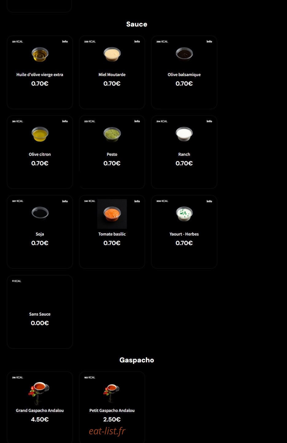 Eat Salad — carte page 2