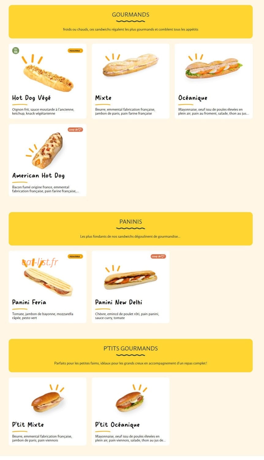 La Croissanterie — carte page 3