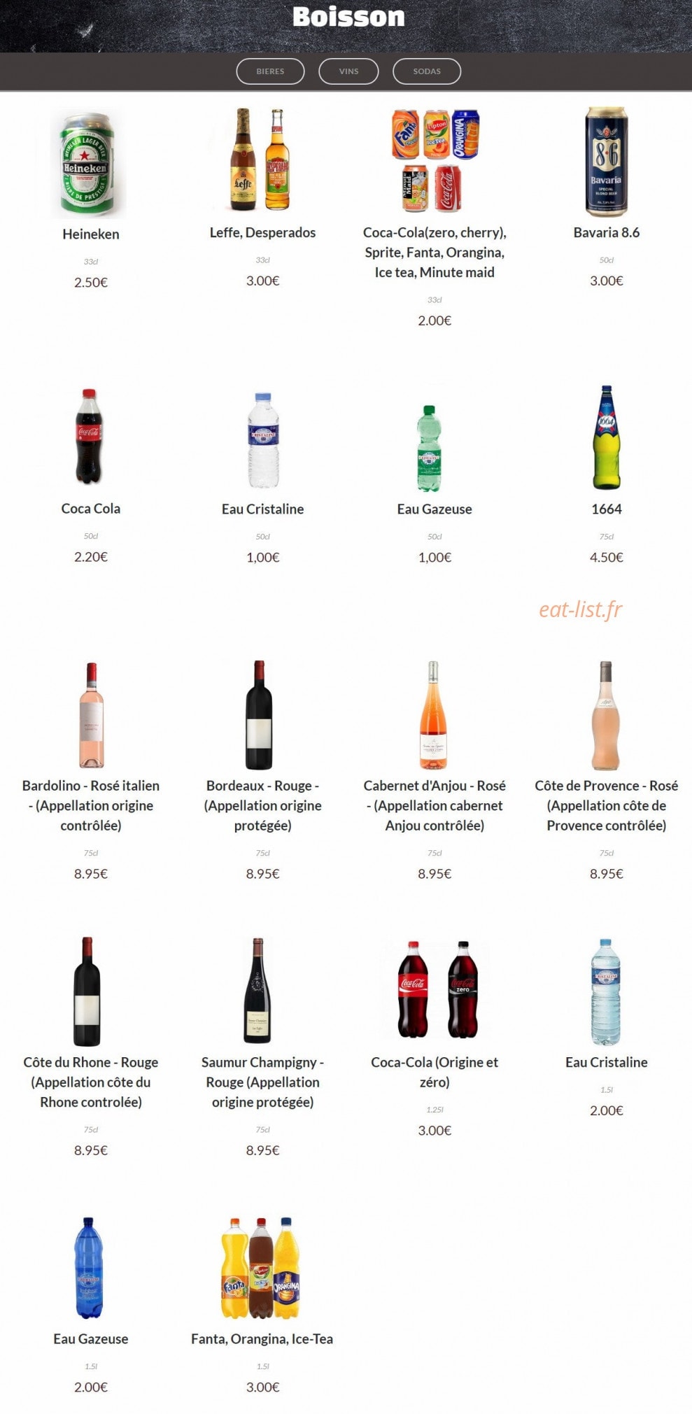 La Maison à Pizza — carte page 7