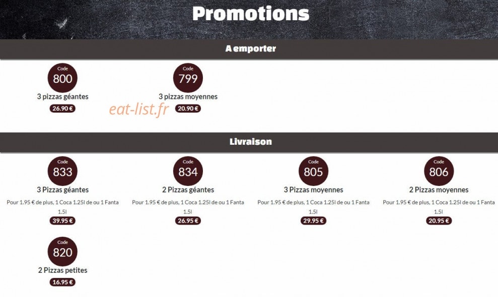 La Maison à Pizza — carte page 10