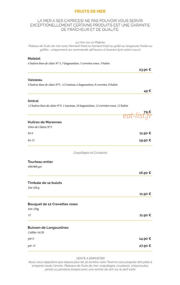 La Taverne — carte page 4