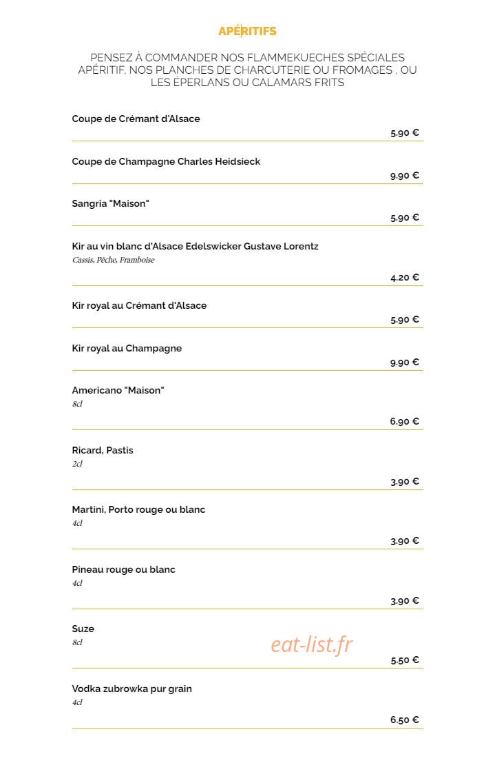 La Taverne — carte page 9