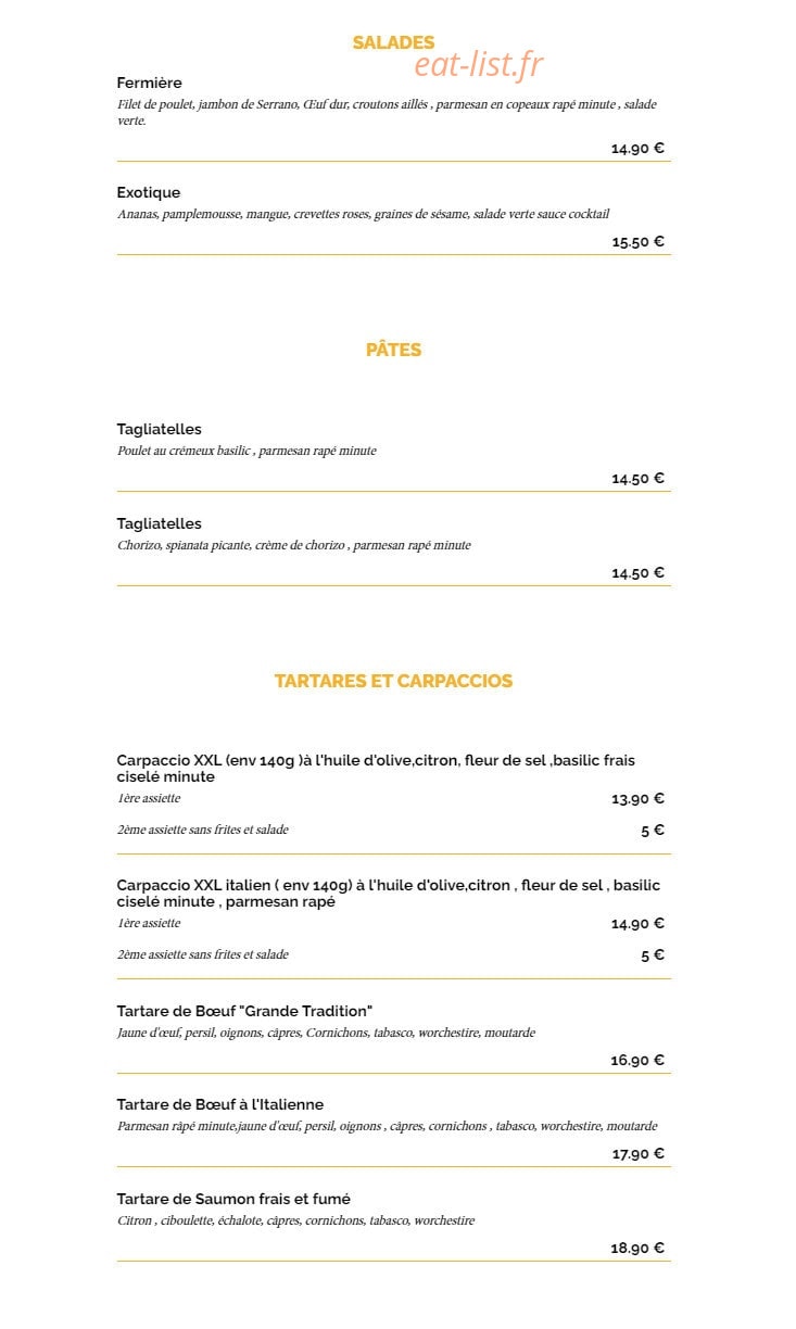 La Taverne — carte page 2