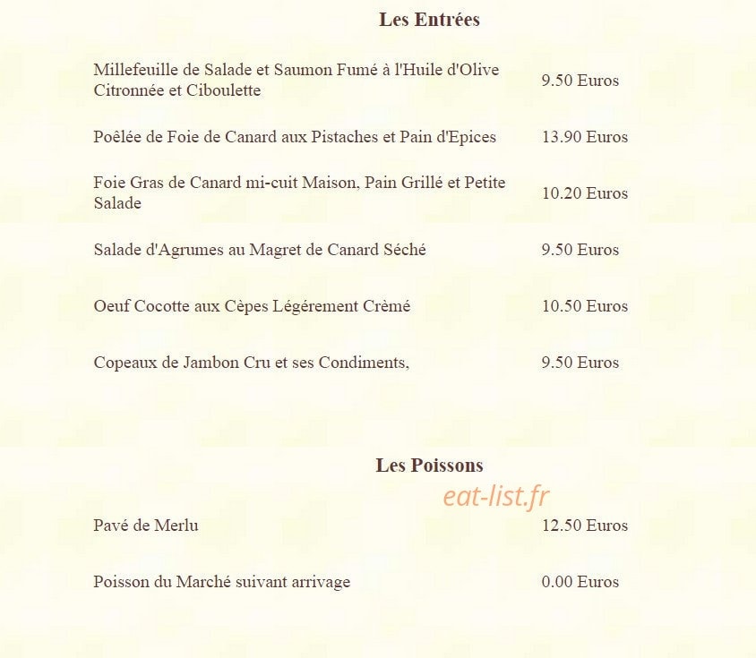 Le Chabichou — carte page 4