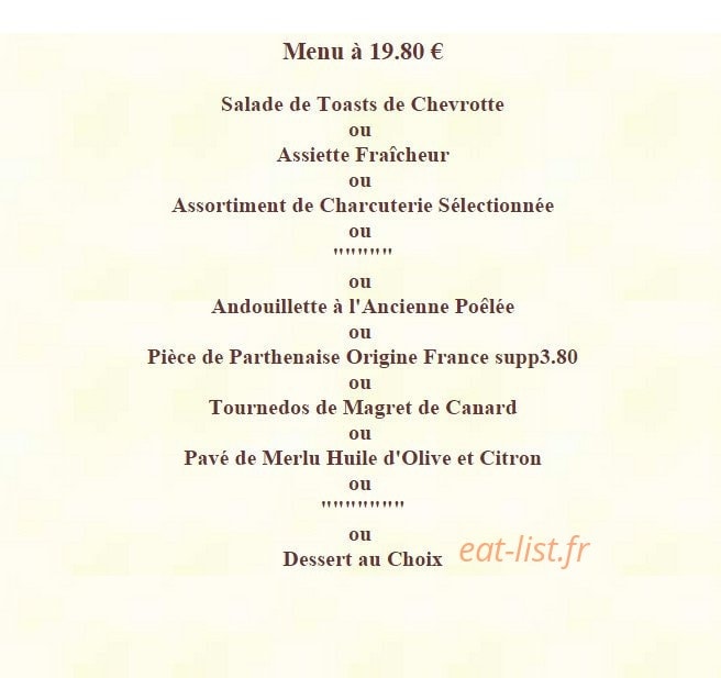 Le Chabichou — carte page 1