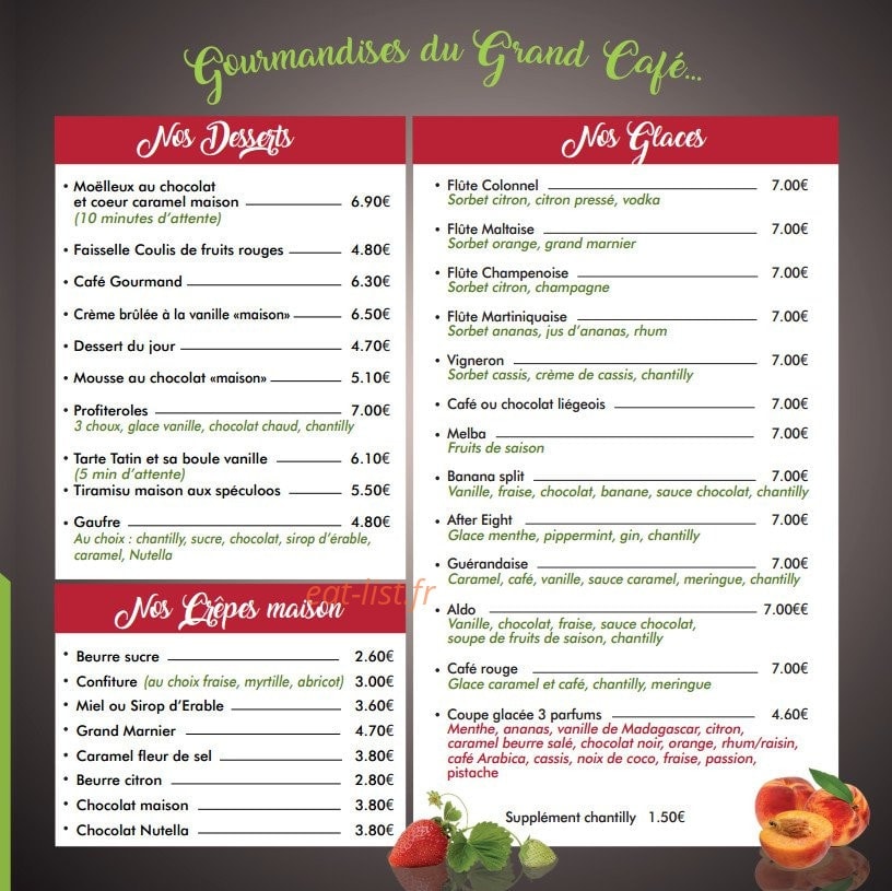 Le Grand Café — carte page 5