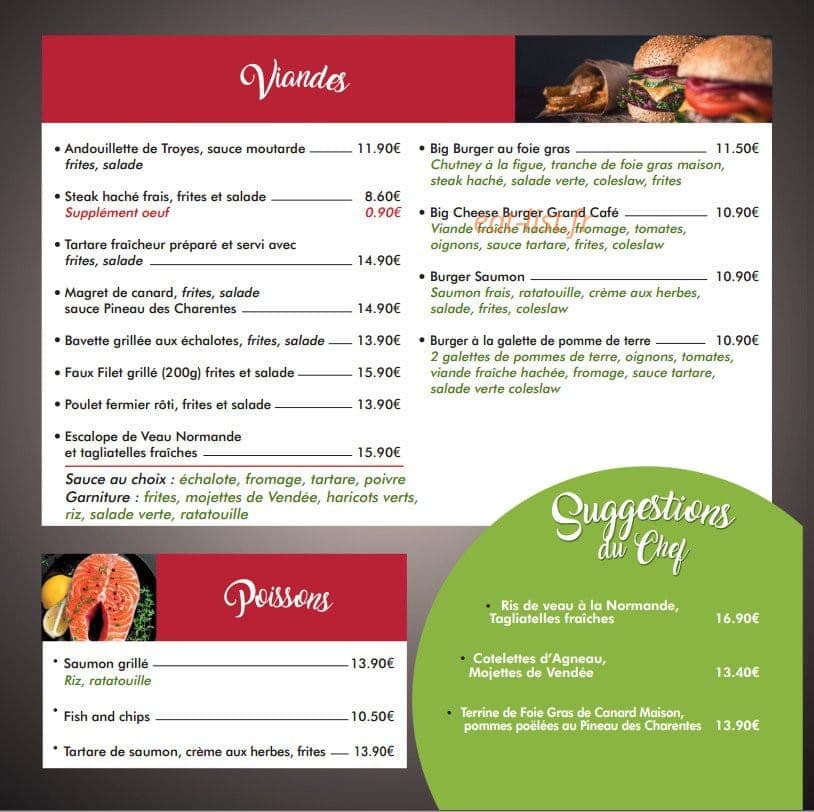 Le Grand Café — carte page 4