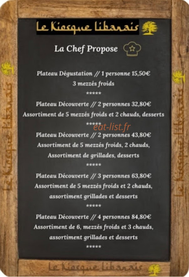 Le Kiosque Libanais — carte page 2