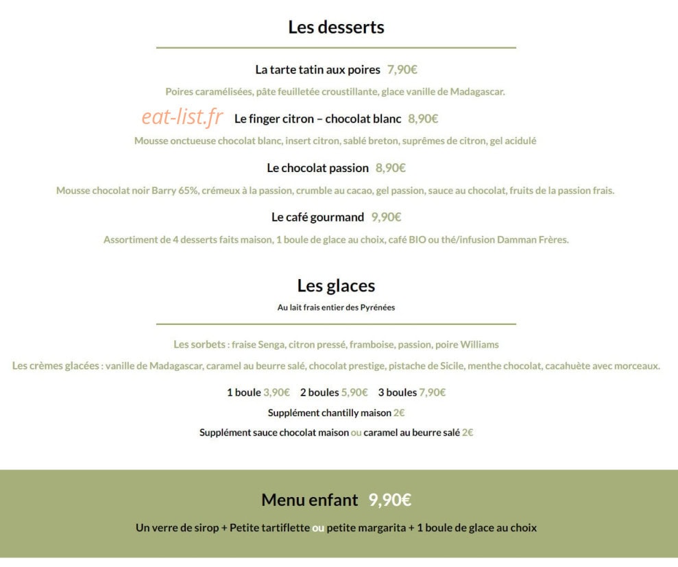 Le Saisonnier — carte page 4