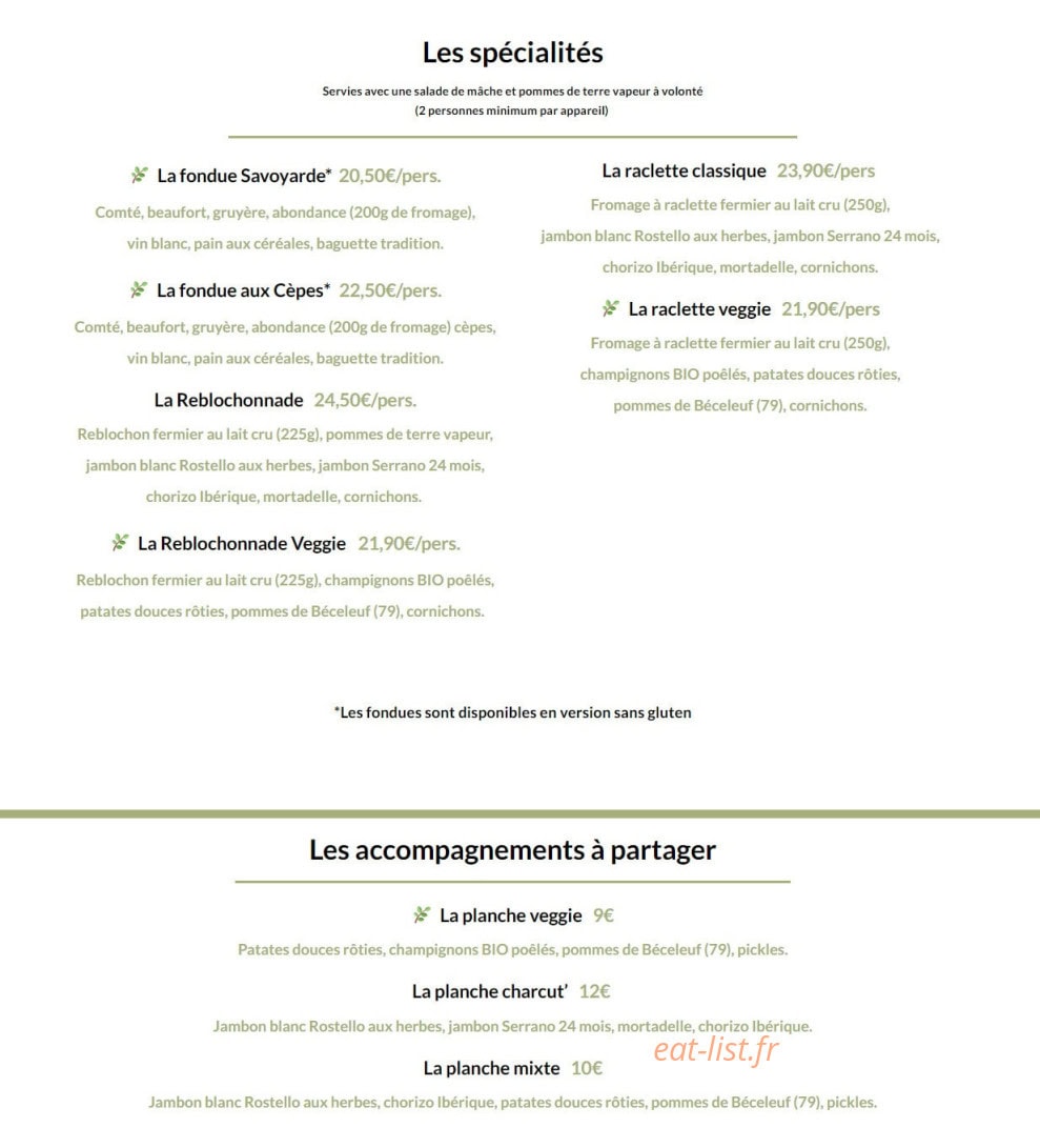 Le Saisonnier — carte page 2