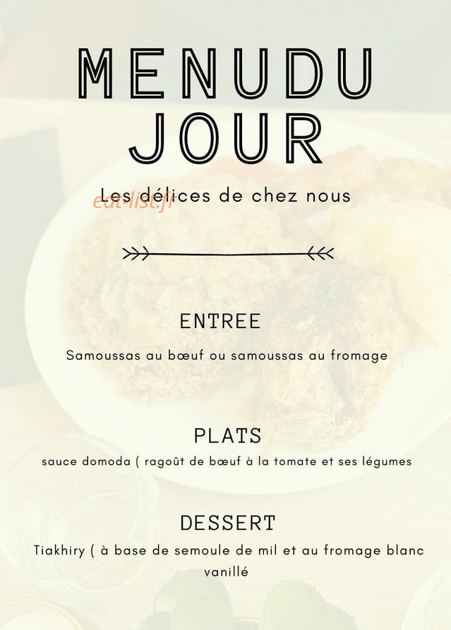 Les Délices de chez nous — carte page 1
