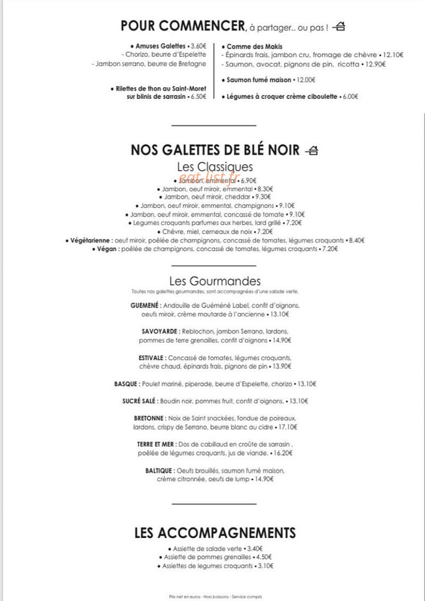 Les Petites Bretonnes — carte page 1