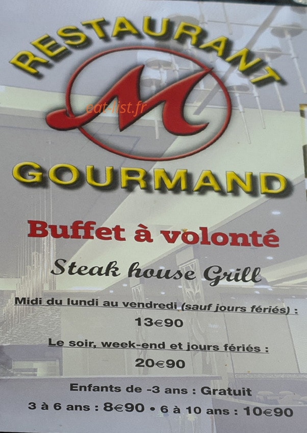 M. Gourmand — carte page 1