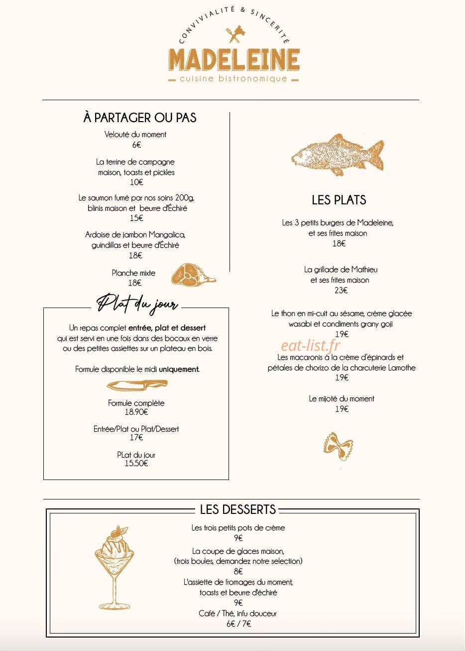 Madeleine — carte page 1