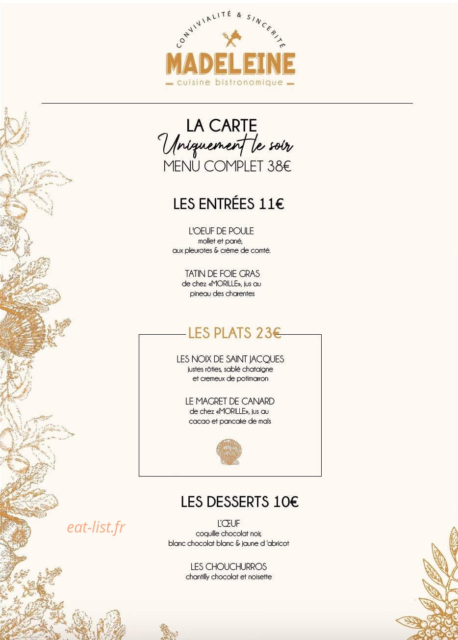 Madeleine — carte page 2