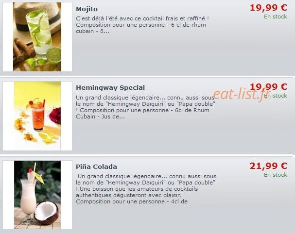 My-cocktail — carte page 4