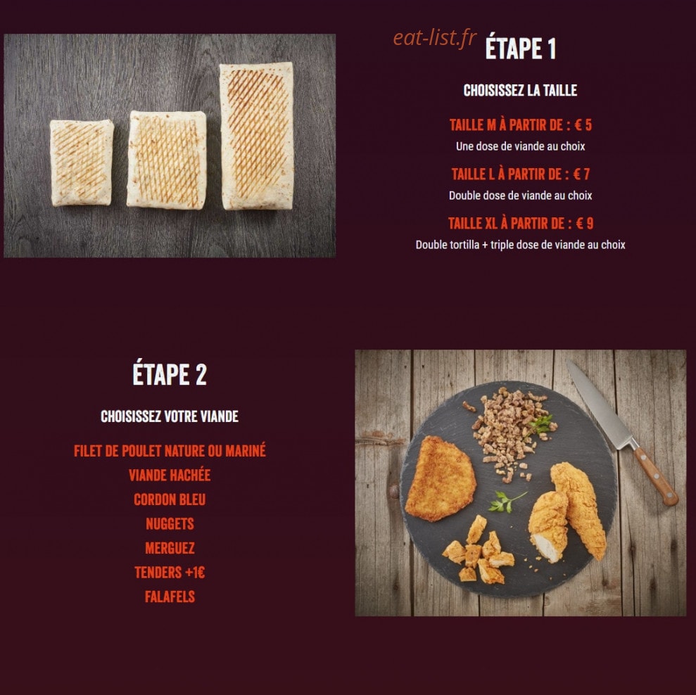 O'Tacos — carte page 1