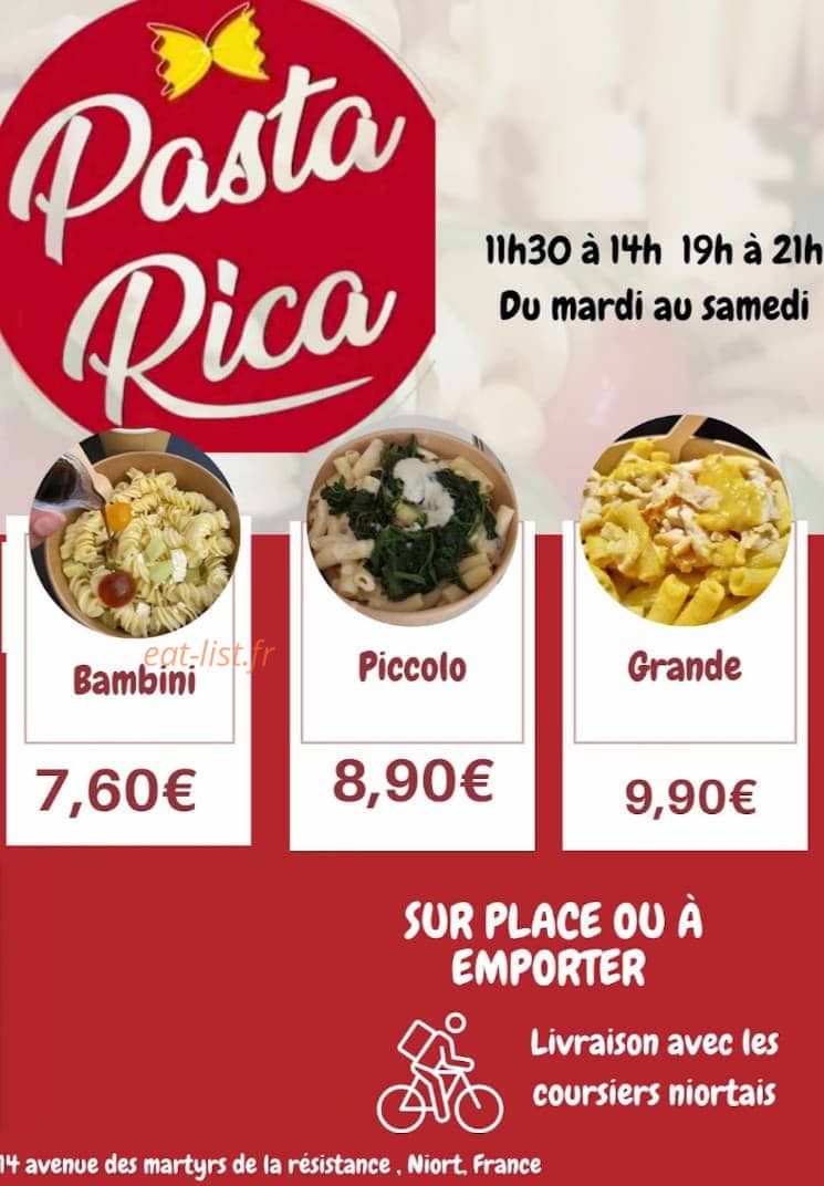Pasta Rica — carte page 1