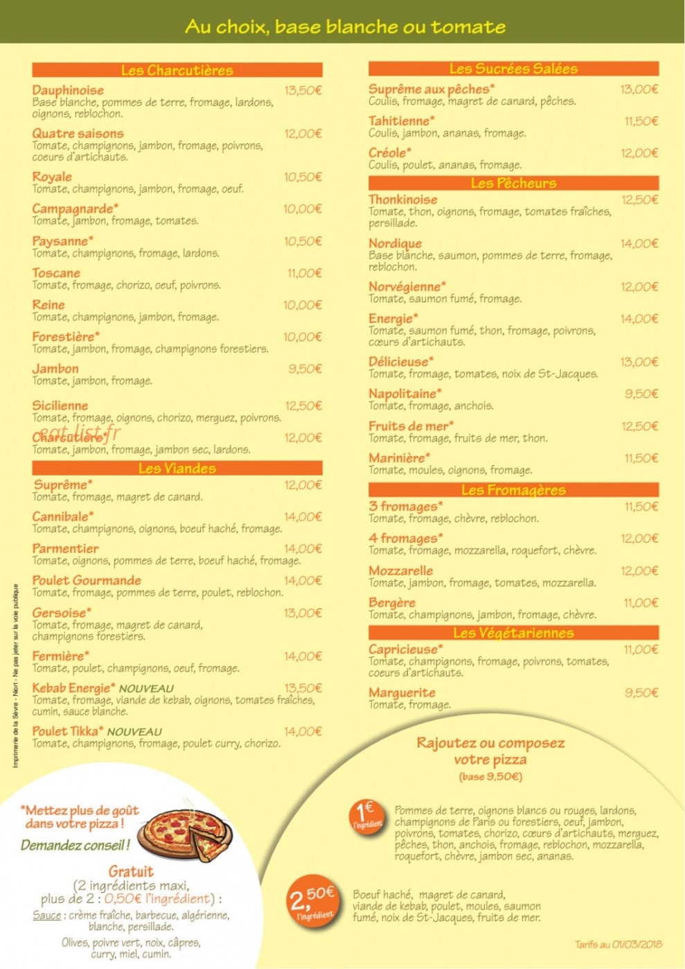 Pizza Energie — carte page 2