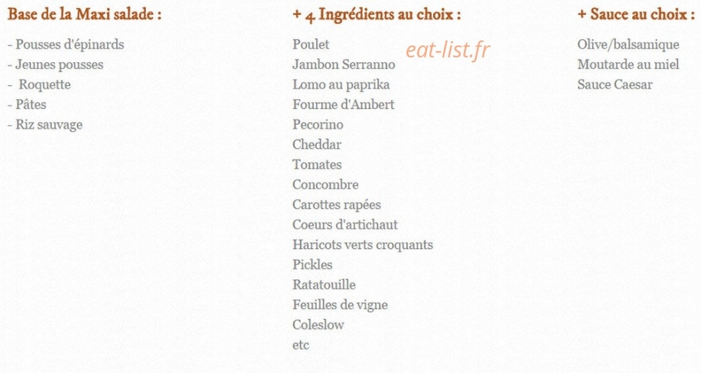 Salad'Bar green avenue — carte page 2