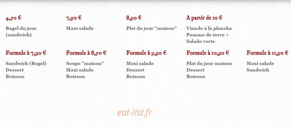 Salad'Bar green avenue — carte page 1
