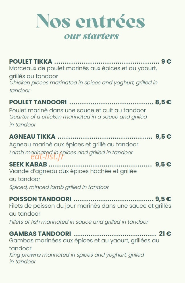 Shalimar — carte page 1