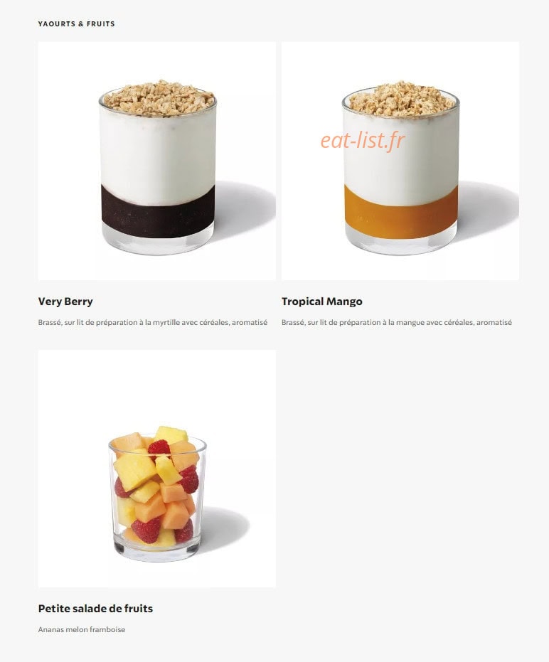 Starbucks Coffee — carte page 22