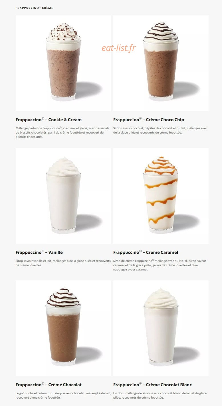 Starbucks Coffee — carte page 8