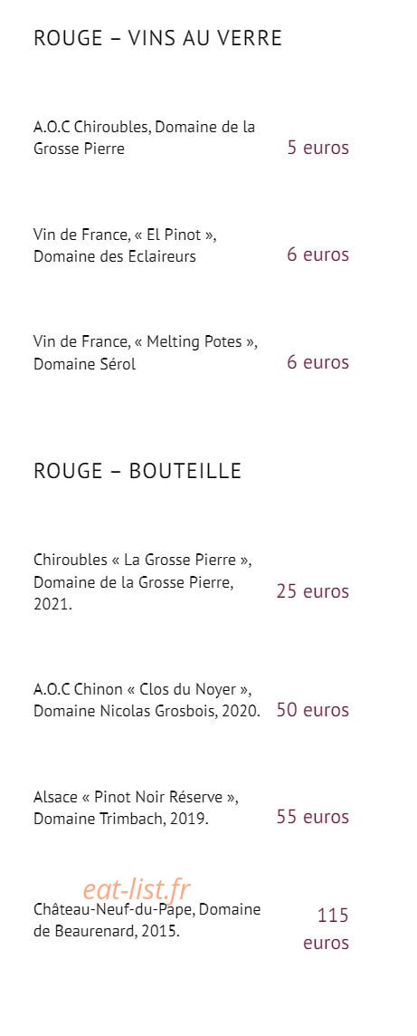 Vins Paradoxe — carte page 7