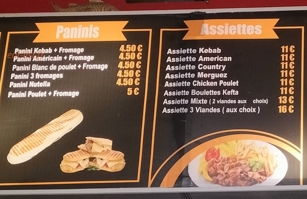 Oasis Kebab — carte page 3