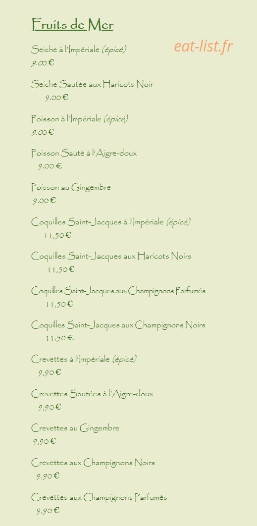 Asia restaurant — carte page 7