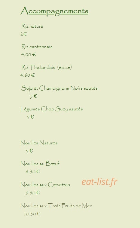 Asia restaurant — carte page 8