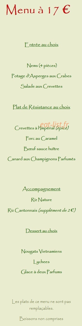 Asia restaurant — carte page 9