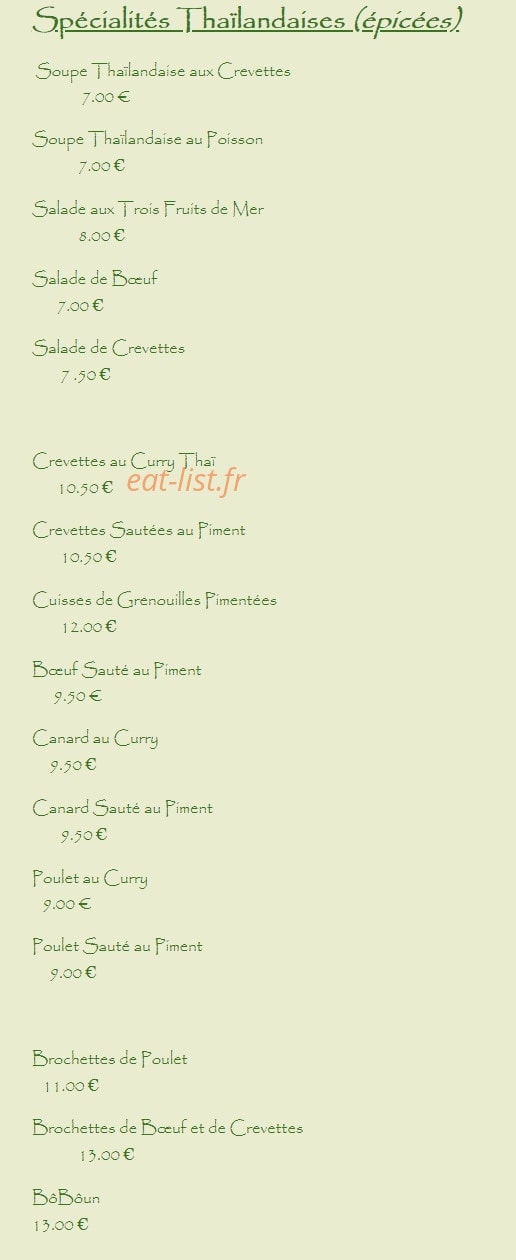 Asia restaurant — carte page 4