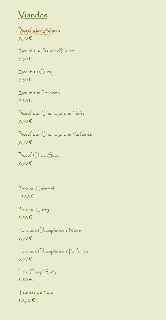 Asia restaurant — carte page 6