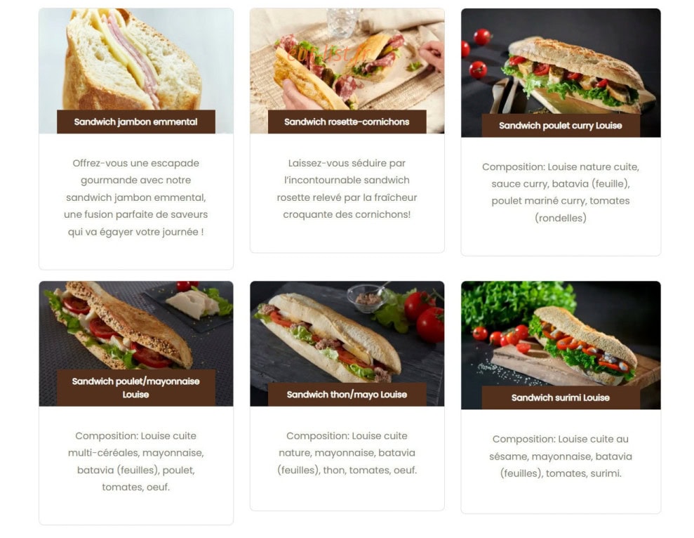 Boulangerie Louise — carte page 2