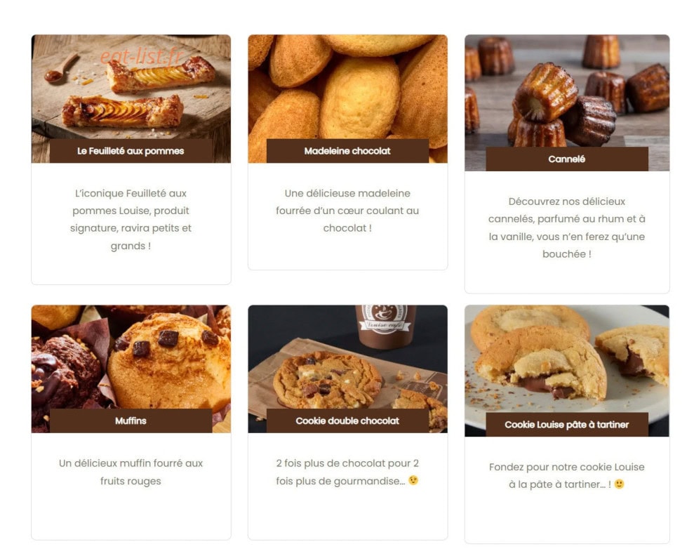 Boulangerie Louise — carte page 3