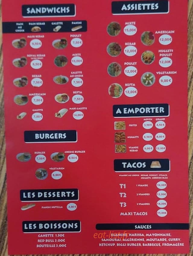 Le Bee Bop — carte page 1